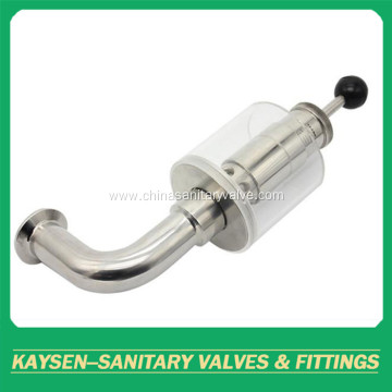 Sanitary stainless steel exhaust air release valves